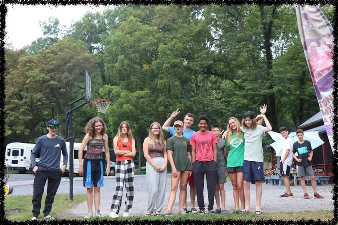A group of Campers pose for a picture