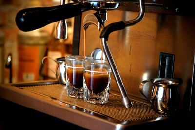 Picture of Espresso Machine Dispensing Coffee
