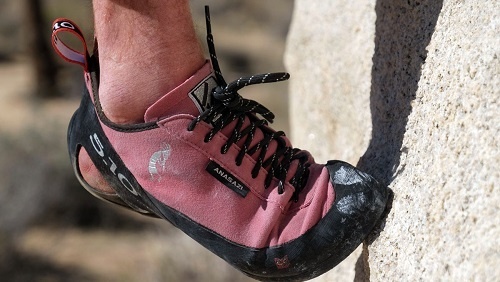 A Rock climbing shoe