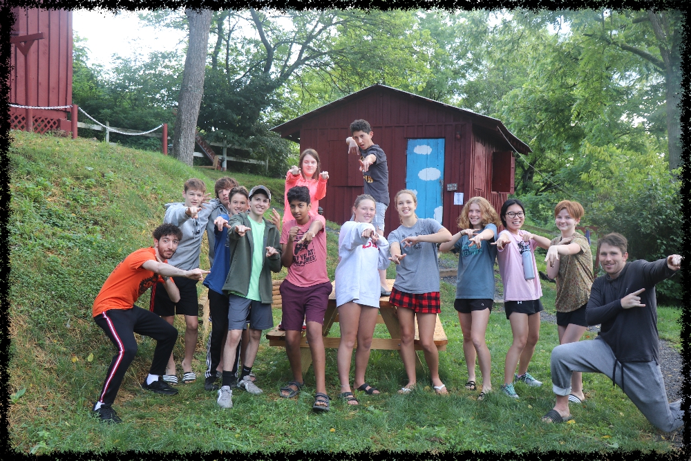 A group Campers pose for a picture