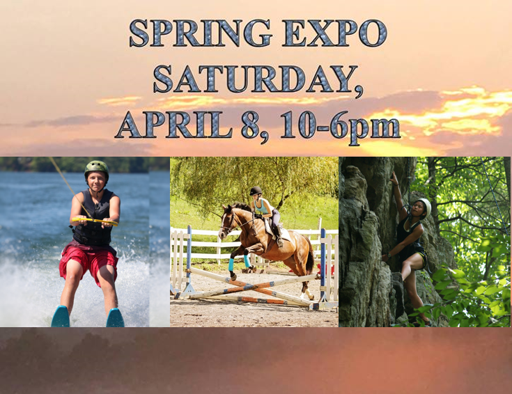 A banner announcing the date and time for Spring Expo