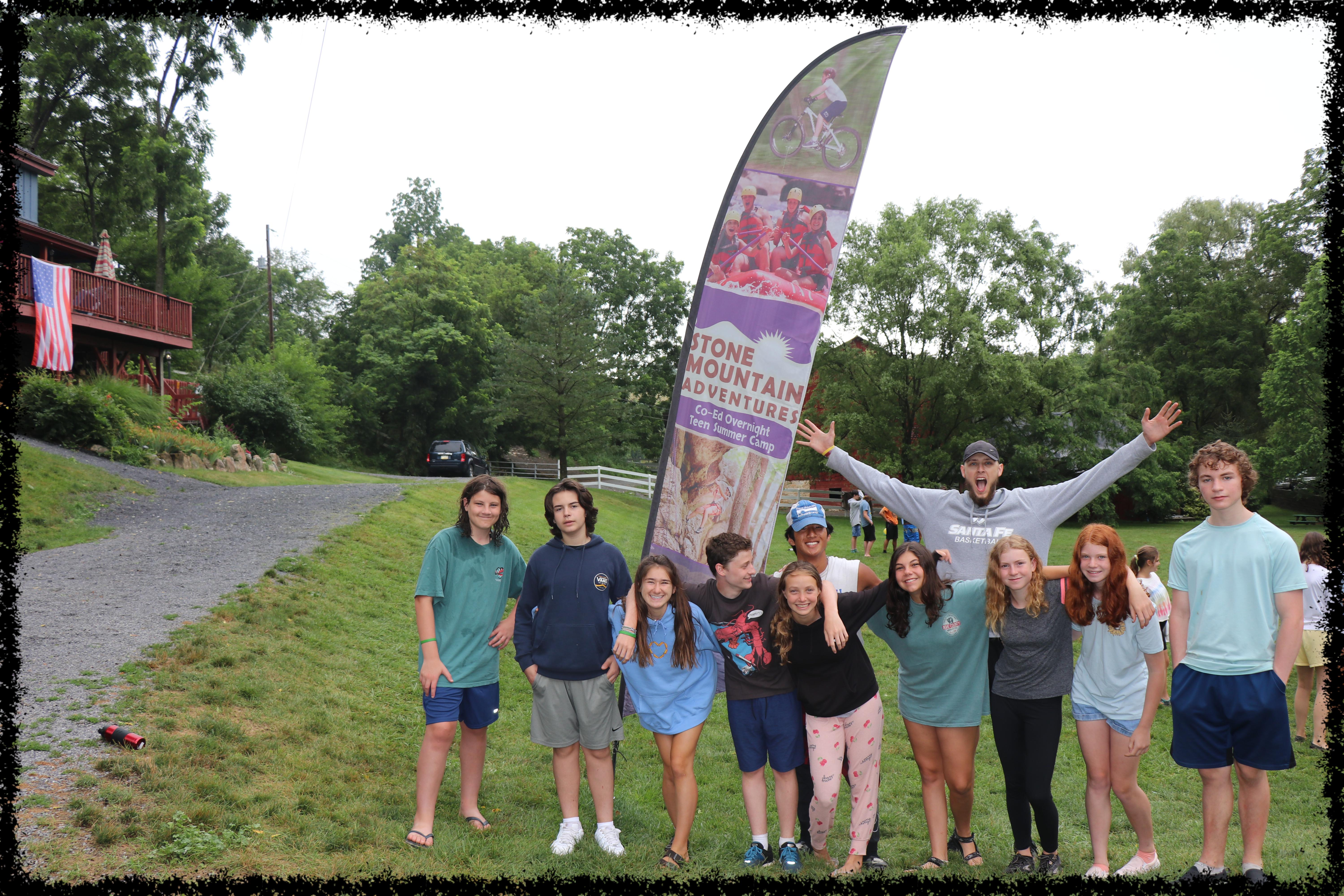 A group of Campers pose for a picture