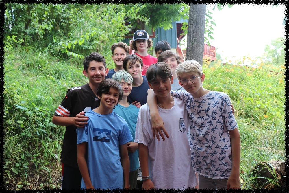A group of male Campers pose for a picture