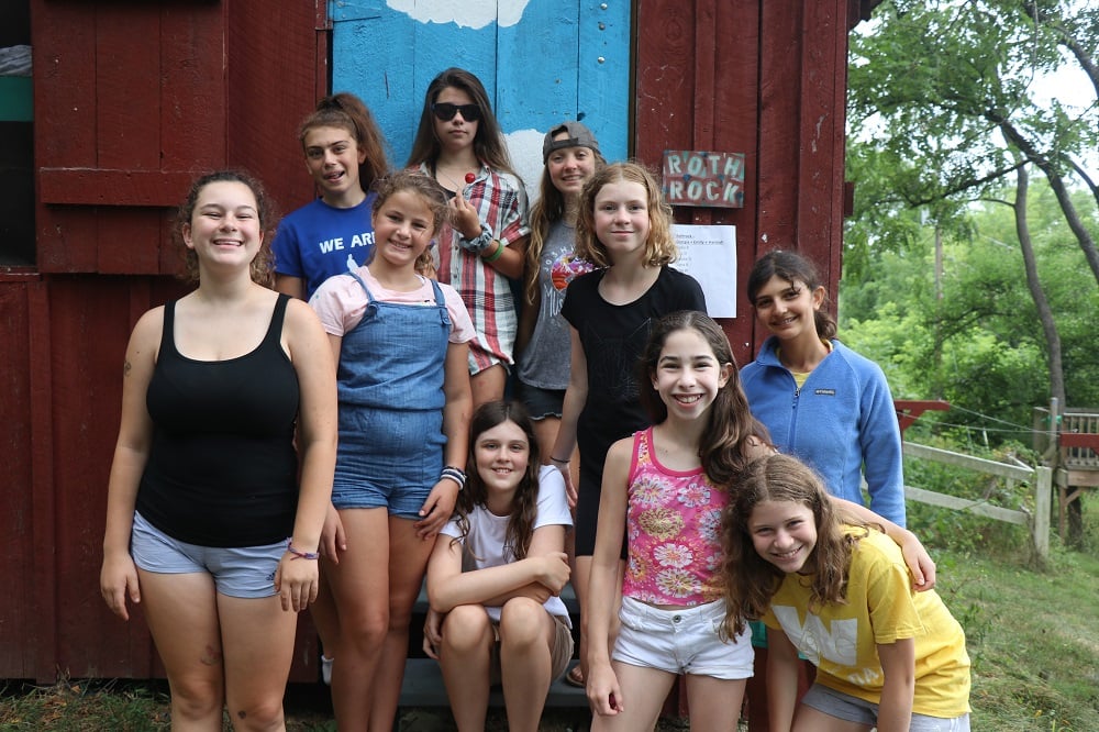 A group of female Campers pose for a picture