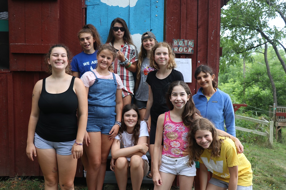 A group of female Campers pose for a picture