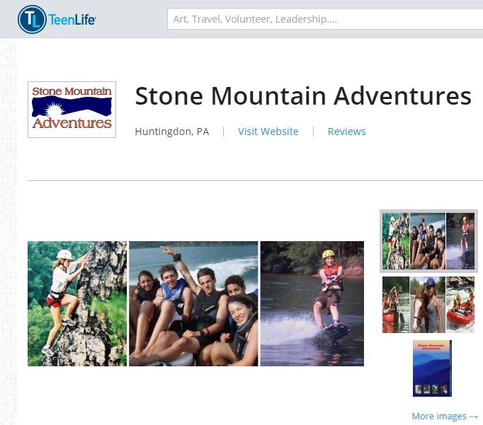 Picture of the Picture of Teenlife.com where Stone Mountain Adventure is featured