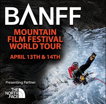 A banner promoting BANFF Mountain Film Festival World Tour