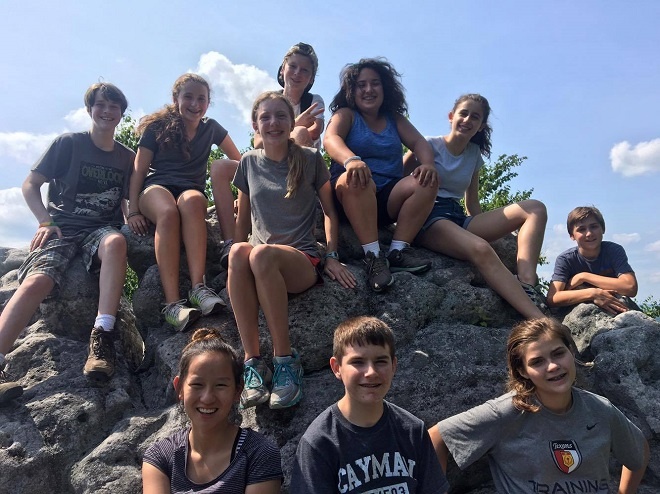 A group of Teen Campers pose for a picture