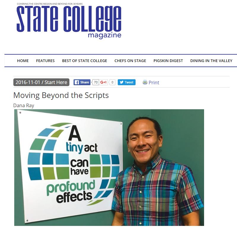 Picture of Brenton Mitchell featured on State College Magazine