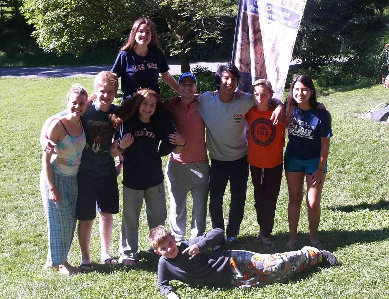 A group of Campers pose for a picture