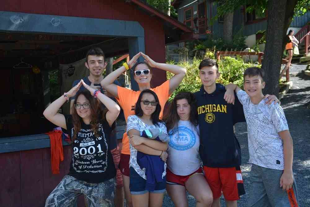A group of Campers pose for a picture