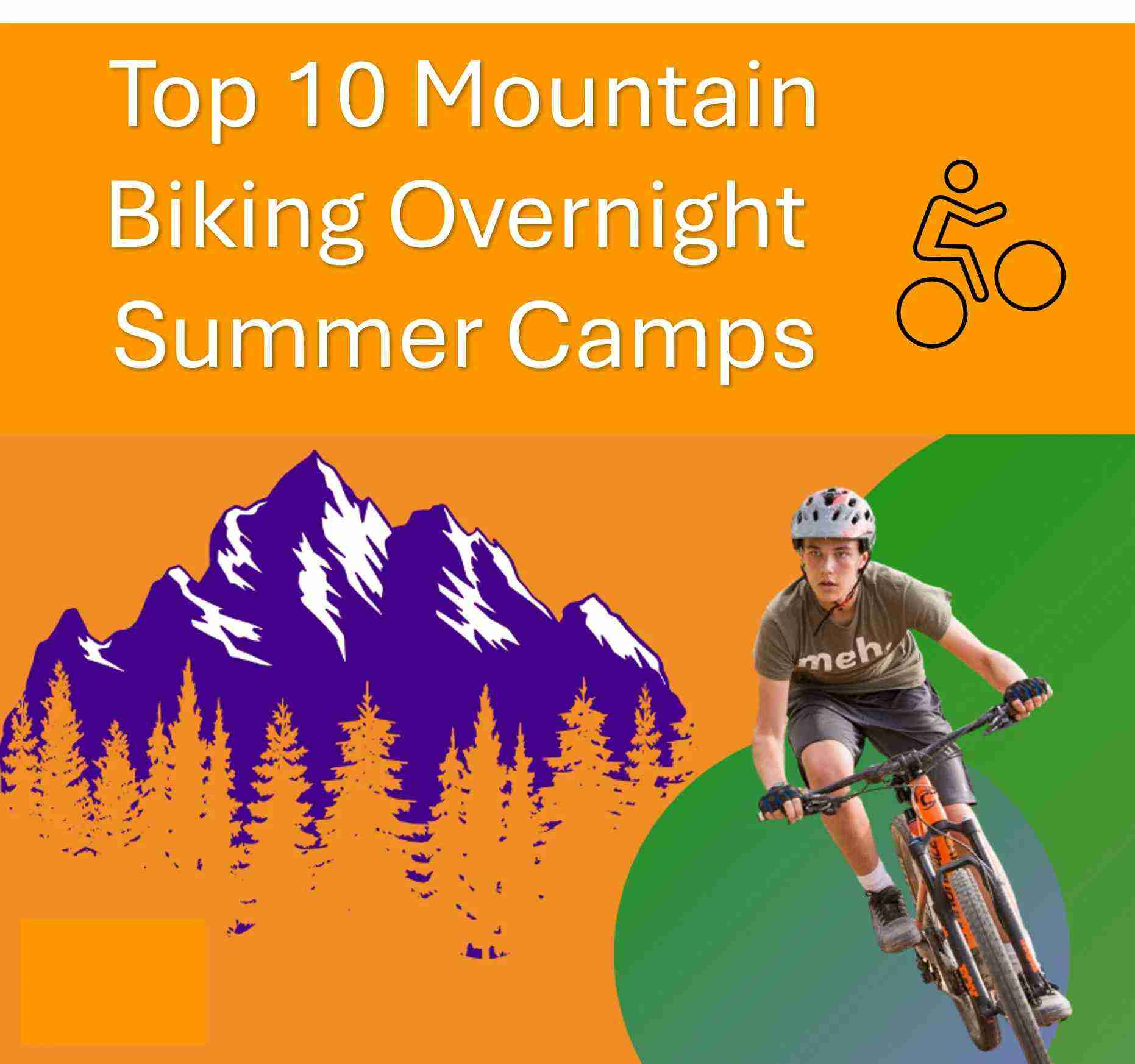 A banner about Top 10 Mountain Biking Overnight Summer Camps.