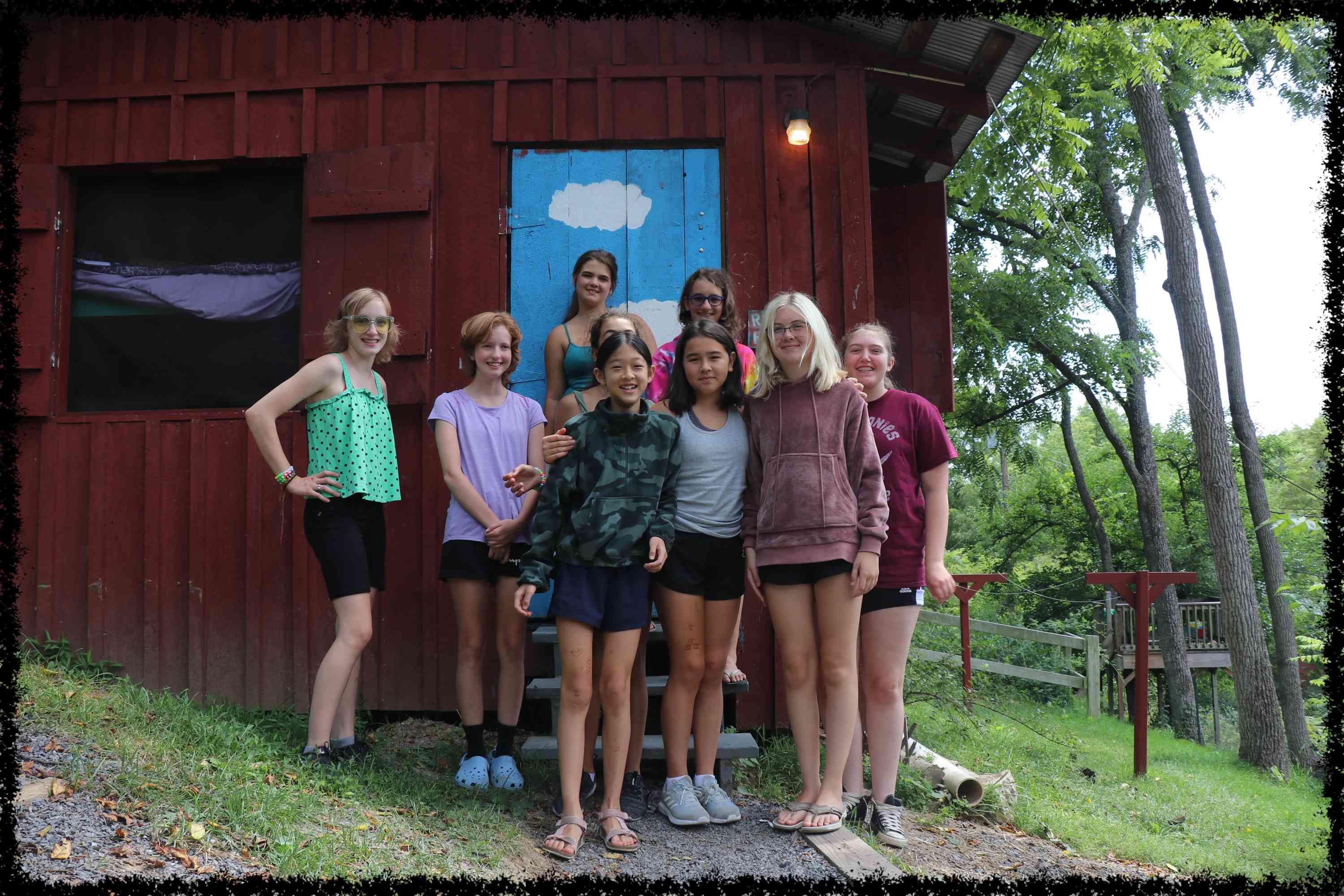 A group of Campers pose for a picture