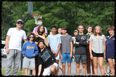 A group of Campers pose for a picture 