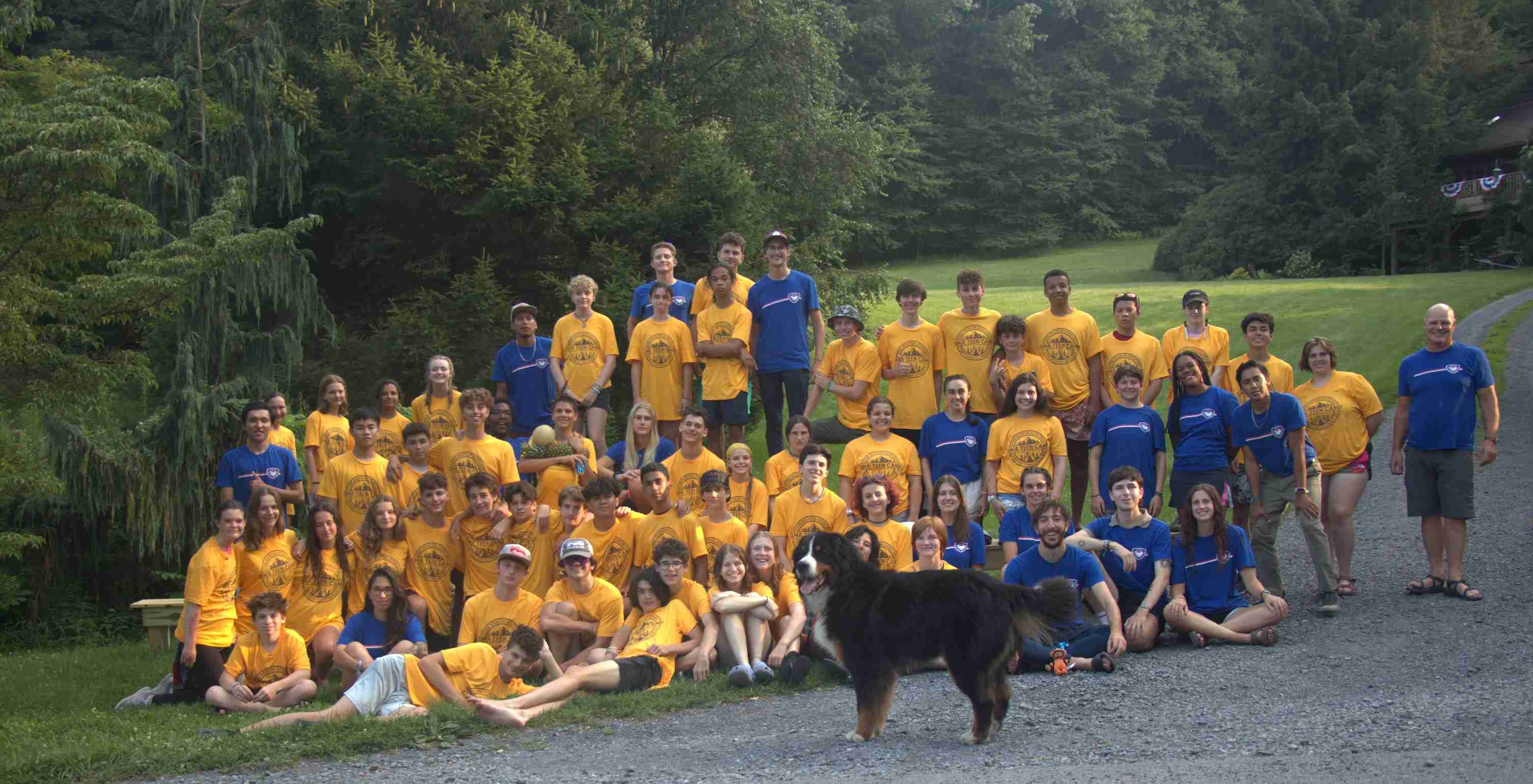 SMA Staff and Campers pose for a picture in SMA T-Shirt