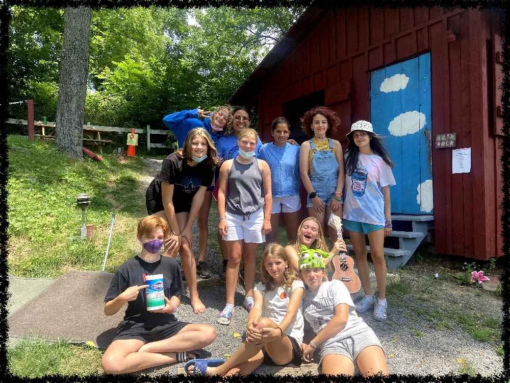 A group of Teen Campers pose for a picture