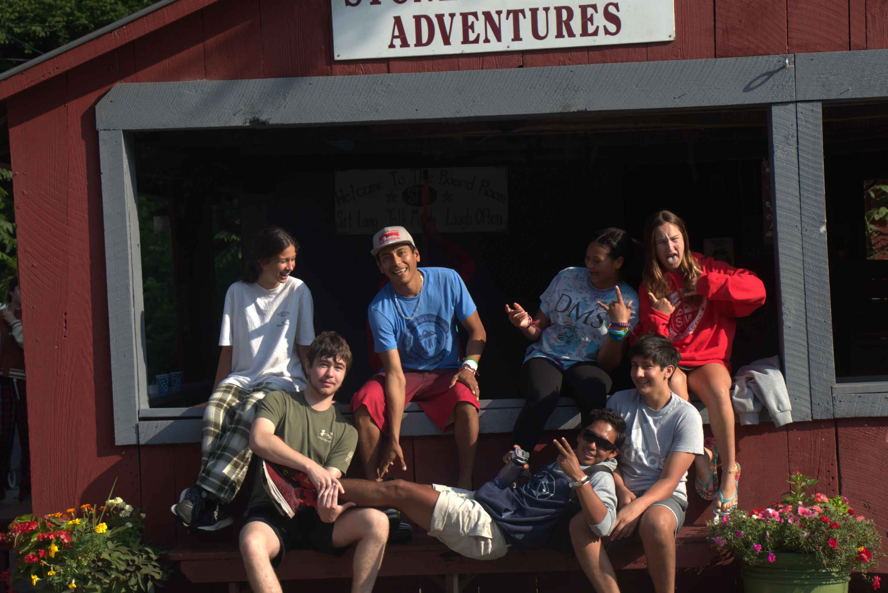 A group of Campers pose for a picture