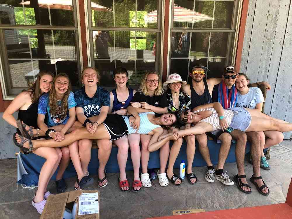 A group of Campers pose of a picture