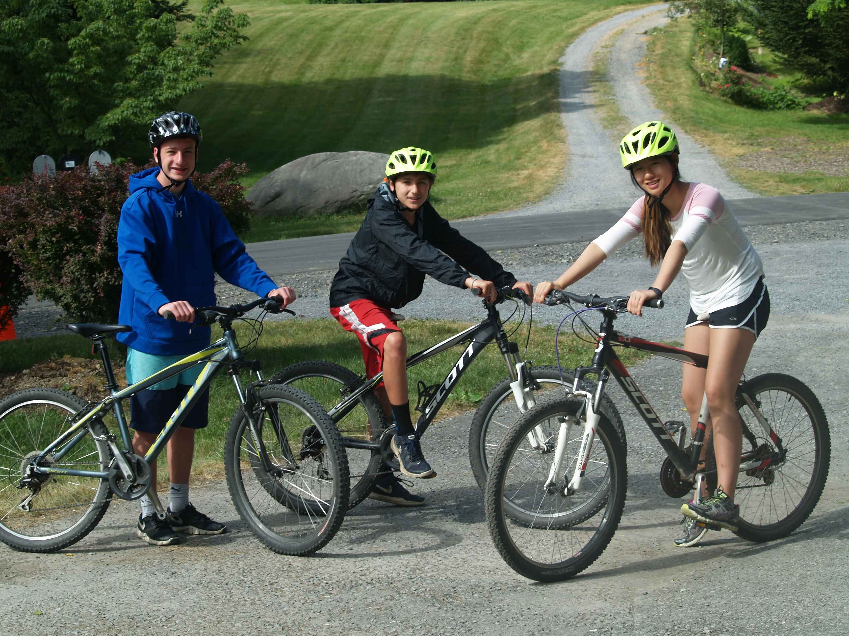 A group of Campers pose with their bikes