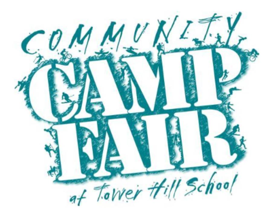 A banner promoting Community Camp Fair.