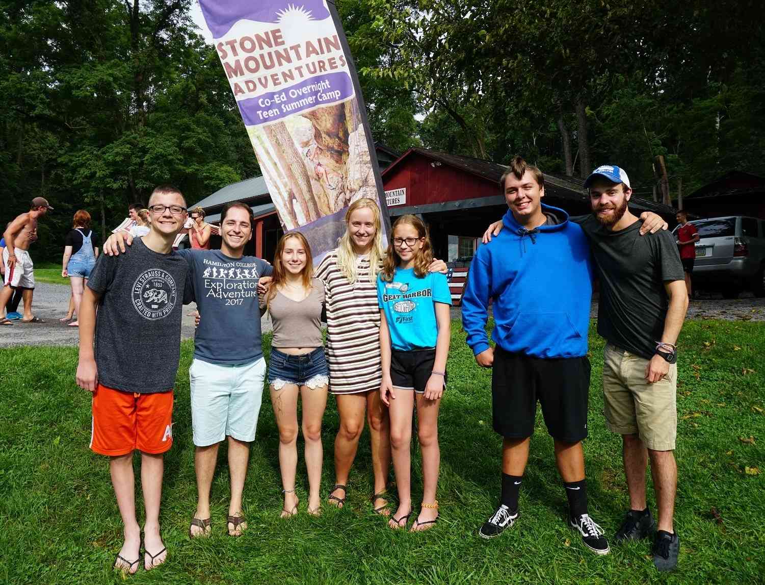 A group of Campers pose for a picture