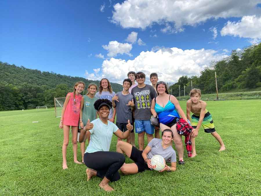 A group of Campers pose for a picture