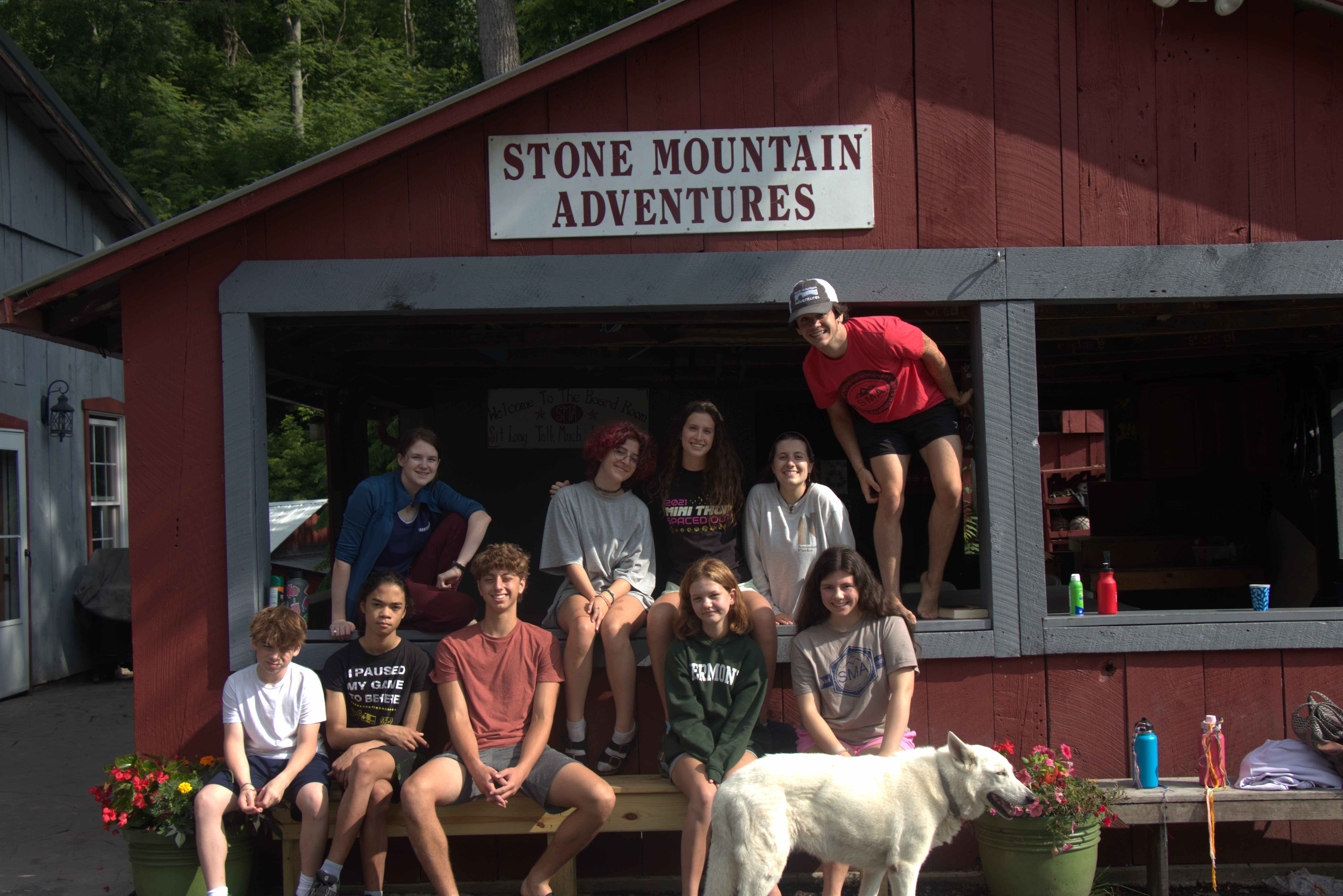 A group of Campers pose for a picture